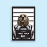 The Naughty Criminal - Custom Pet Portrait - 1 Pet - Furr and Family