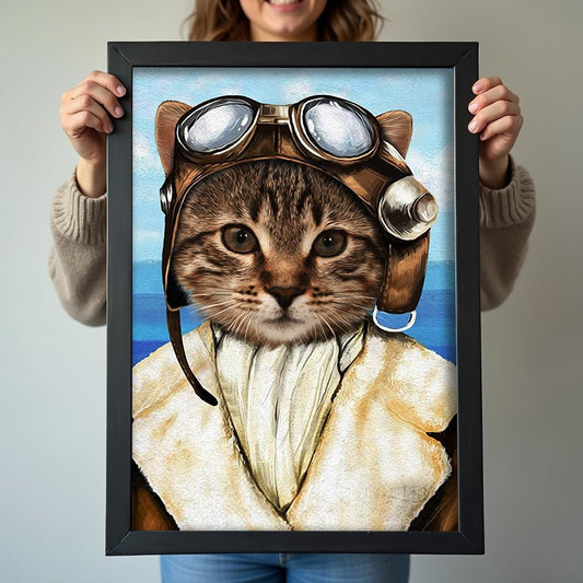 The Aviator - Custom Pet Portrait - 1 Pet - Furr and Family