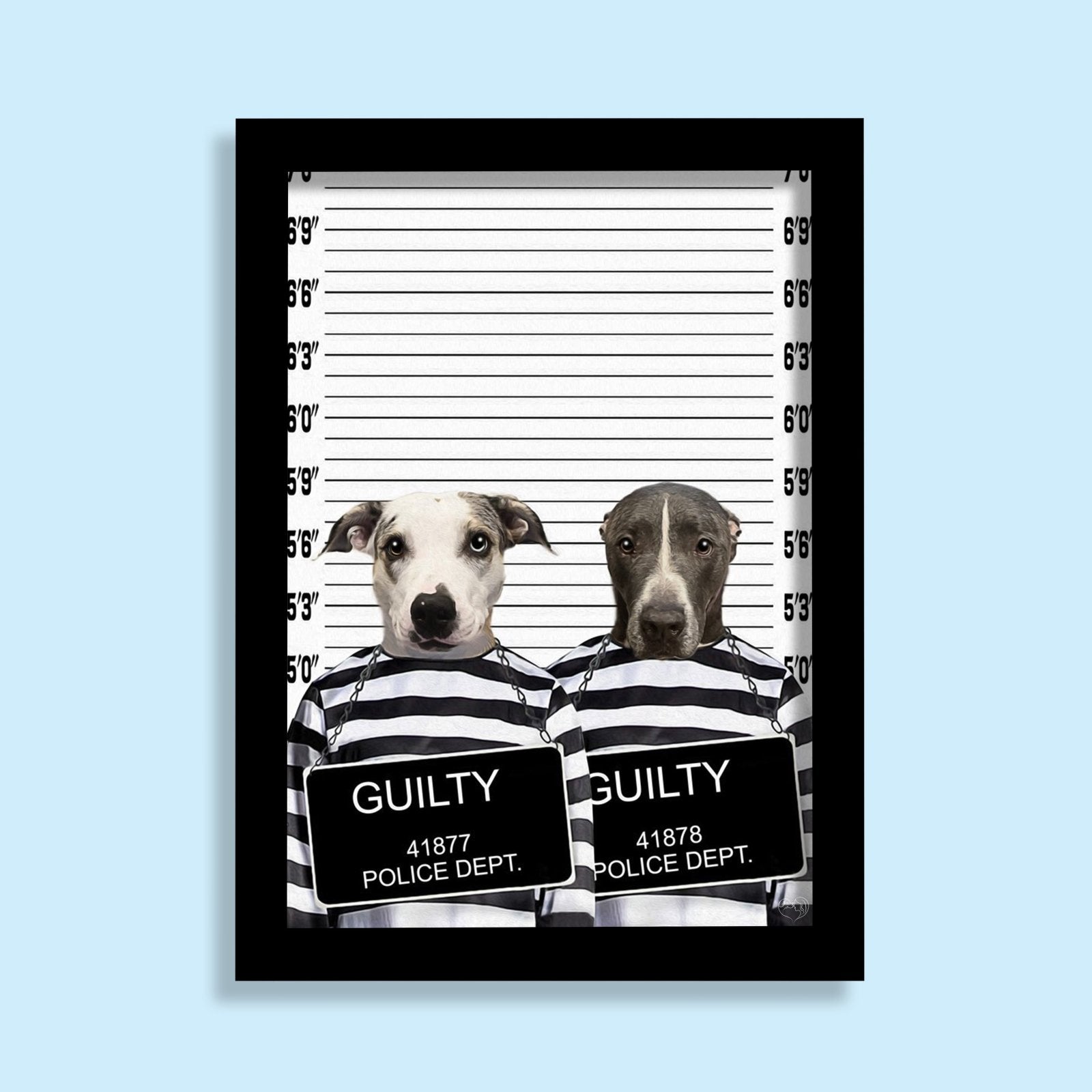 Partners in Crime Pet Portrait - 2 Pets - Furr and Family