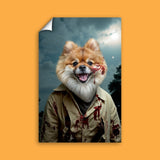 Bloody Zombie Halloween Pet Portrait - Custom Pet Portrait - 1 Pet - Furr and Family