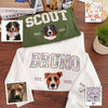 Custom Floral Pet Portrait Embroidered Sweatshirt