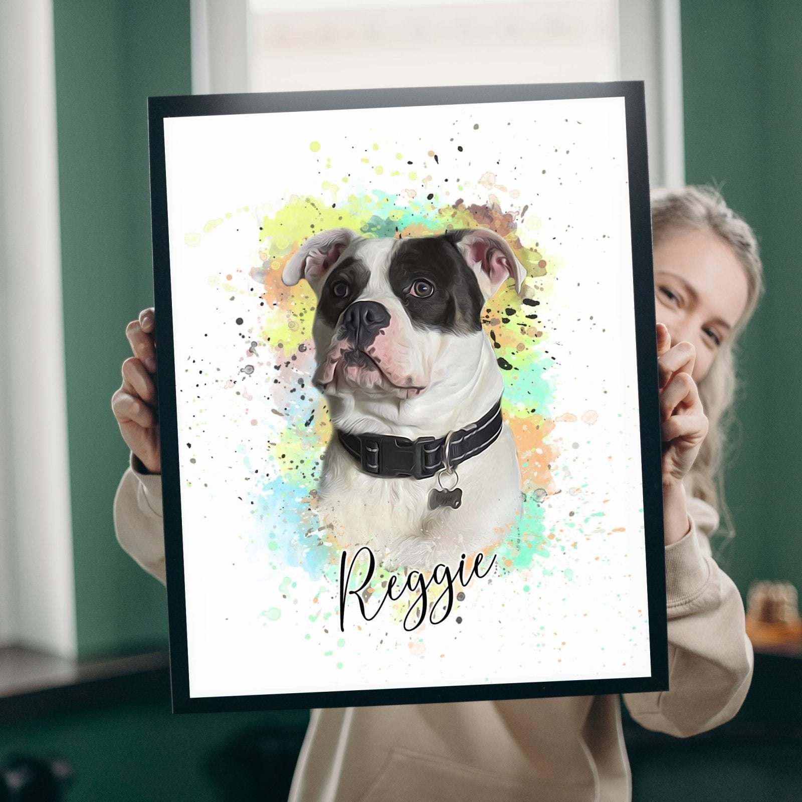 Premium Watercolor Pet Portrait - Custom Pet Artwork - 1 Pet - Furr and Family