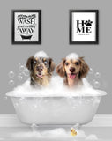 BathTub Bathroom Pet Portrait - 1 Pet - Furr and Family