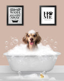 BathTub Bathroom Pet Portrait - 1 Pet - Furr and Family