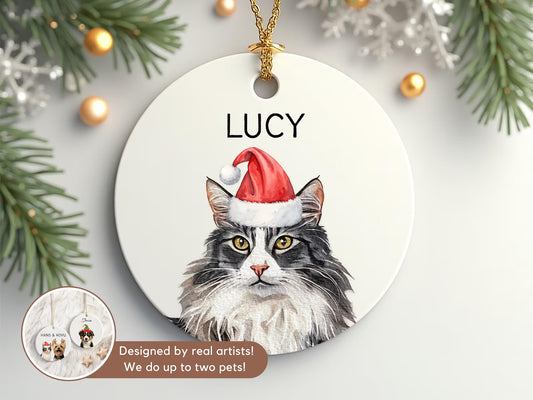 Christmas Pet Watercolor Ornament a- Keepsake Christmas Ornament