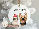 Christmas Pet Watercolor  Ornament a- Keepsake Christmas Ornament