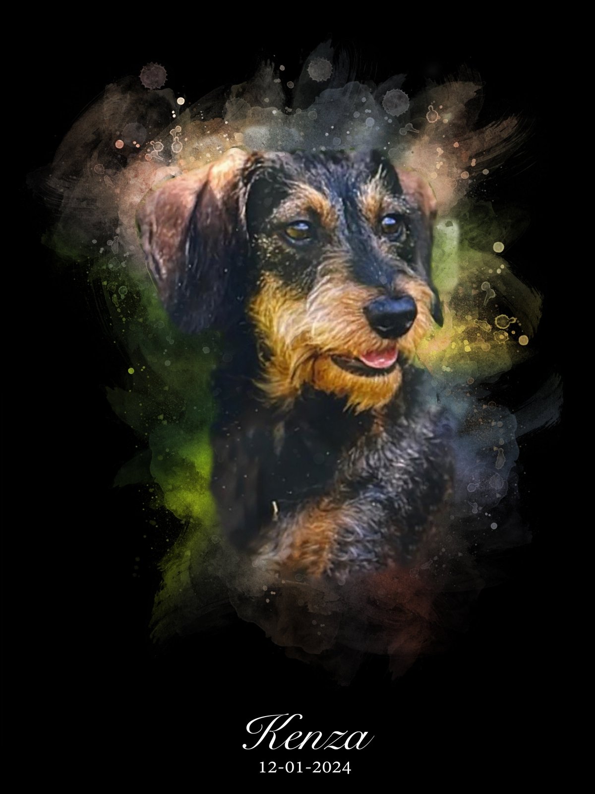 Classic Watercolor Pet Art - Custom Pet Portrait - 1 Pet - Furr and Family