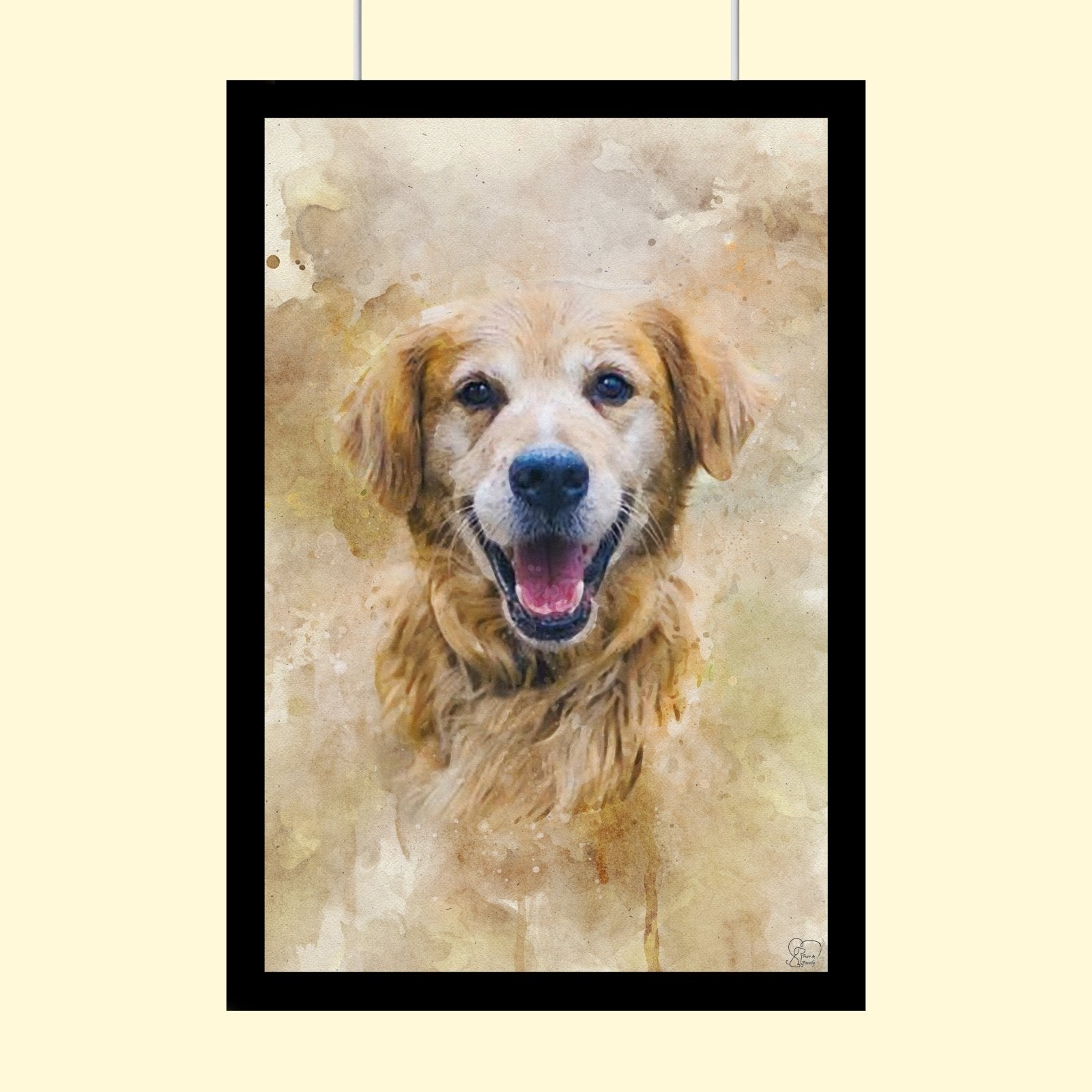 Classic Watercolor Pet Art - Custom Pet Portrait - 1 Pet - Furr and Family