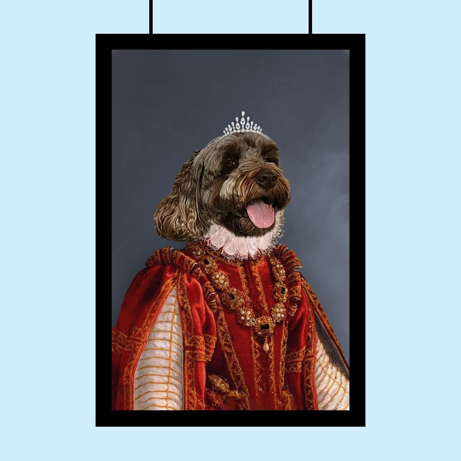 The Regal Monarch Custom Pet Portrait - 1 Pet - Furr and Family