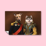Aristocratic Duo - Custom Pet Portrait - 2 Pets - Furr and Family