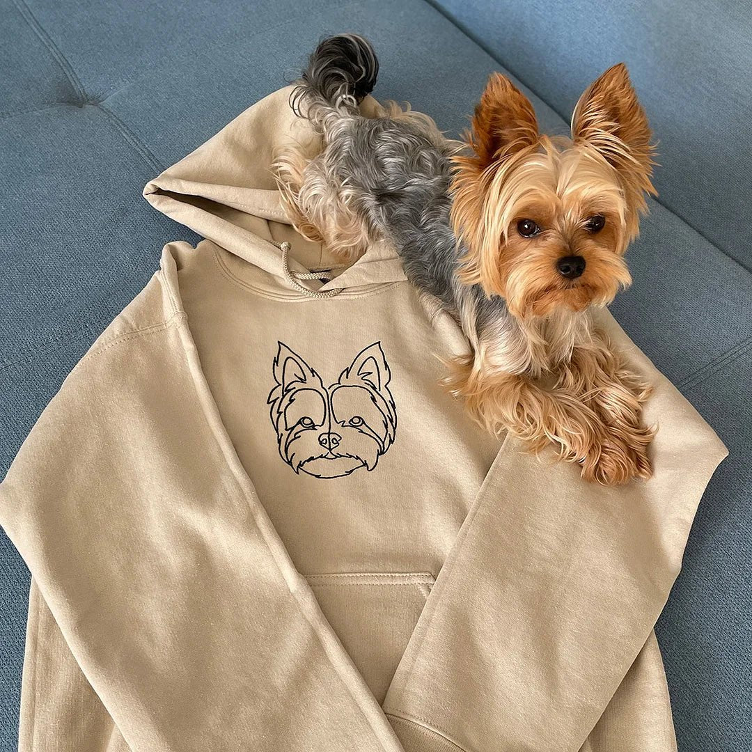 Custom Pet Head Embroidered Tshirts - Sweatshirts & Hoodies - Hoodie - 1 Pet - Furr and Family