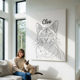 Custom Pet Portrait - Line Art Style