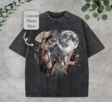 Personalized Dog & Cat with Moon Design and Pet Photo for Mom & Dad Tshirts - Sweatshirts & Hoodies