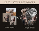 Personalized Dog & Cat with Moon Design and Pet Photo for Mom & Dad Tshirts - Sweatshirts & Hoodies