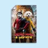 DeadPaw & WofRine - Custom Pet Portrait - 2 Pets - Furr and Family