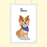 Disney Pet Art Style - Custom Pet Portrait - 1 Pet - Furr and Family