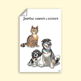 Disney Pet Art Style - Custom Pet Portrait - 1 Pet - Furr and Family