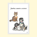 Disney Pet Art Style - Custom Pet Portrait - 1 Pet - Furr and Family