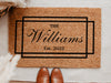 Personalized Doormat with Family Name – Custom Welcome Mat for Home