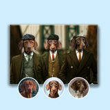 Gangster Trio-Peaky Blinder Pet Portraits