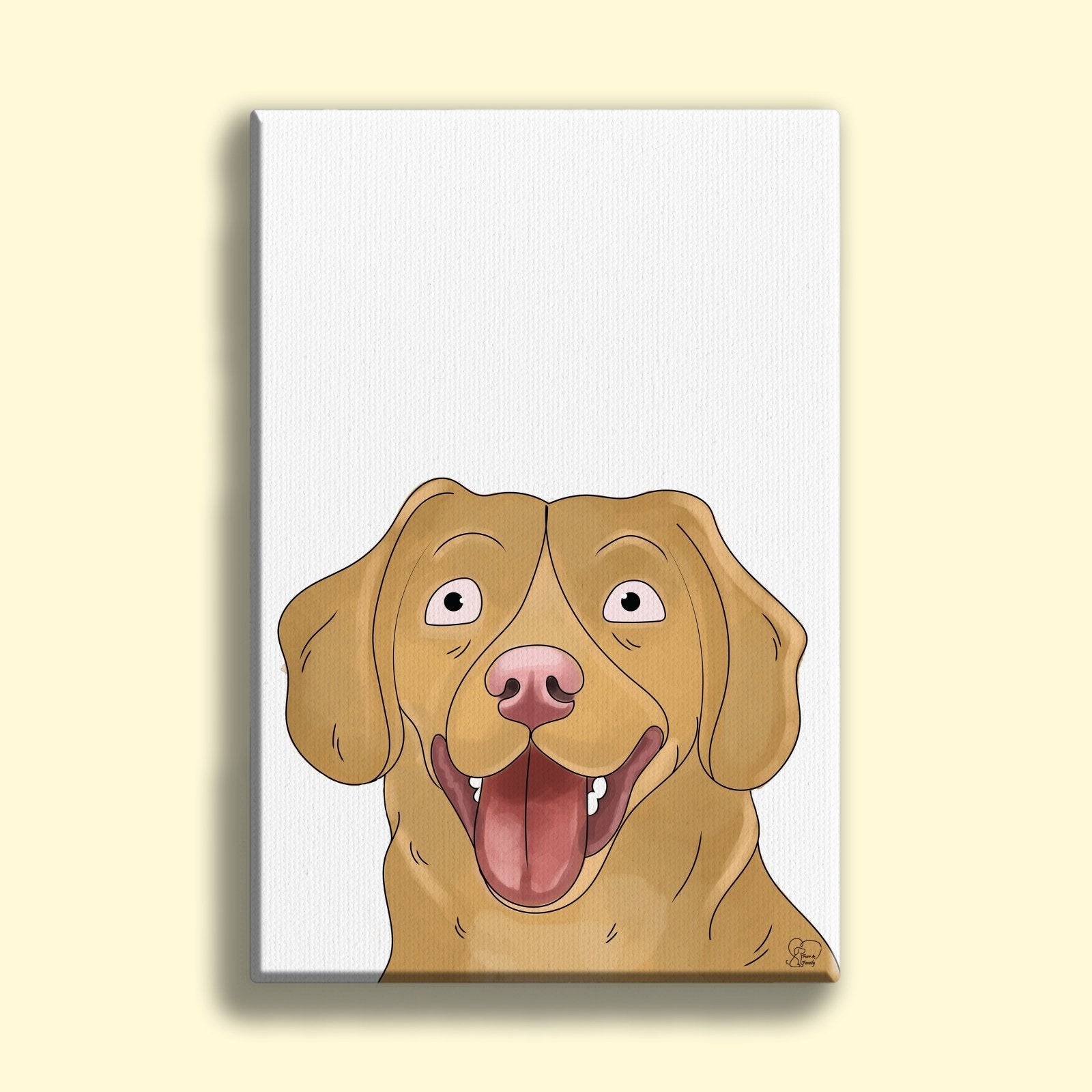 Watercolor Drawing Art - Custom Pet Portrait - 1 Pet - Furr and Family