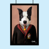 Harry Potter Gryffindor Custom Pet Portrait – Personalized Magical Pet Art - 1 Pet - Furr and Family