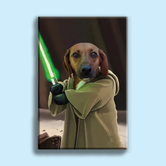Jedi Pup Star Wars - Custom Pet Portrait
