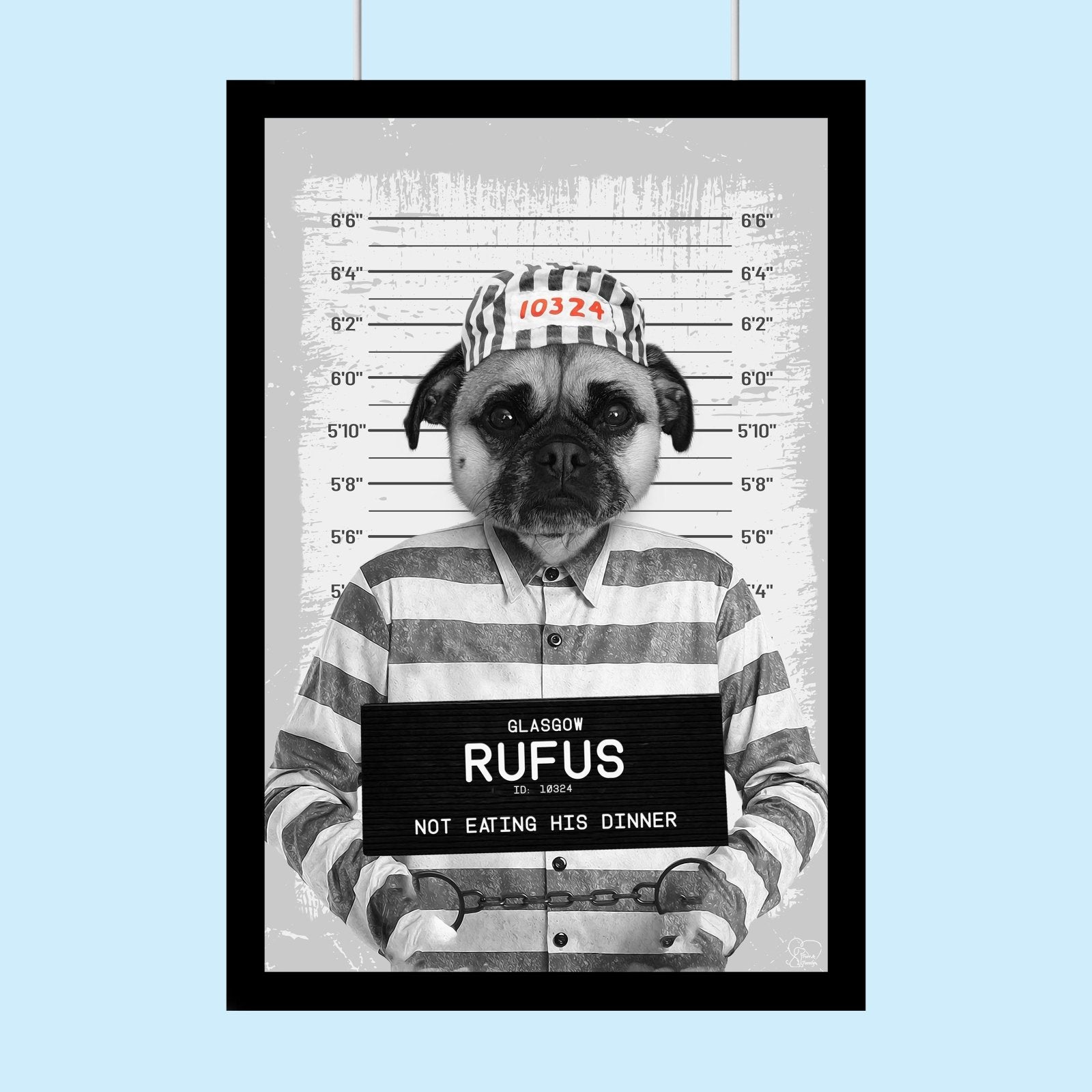 The Prisoner Pet - Custom Pet Portrait - 1 Pet - Furr and Family