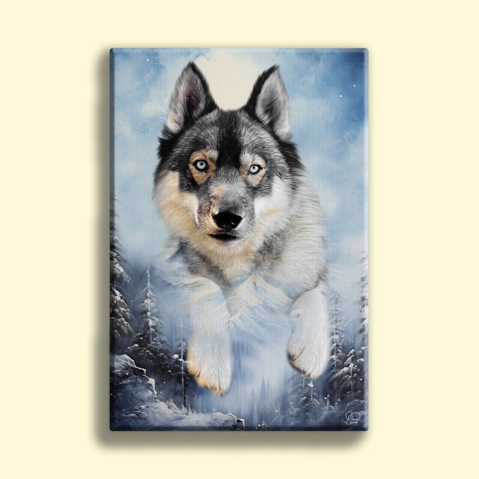 The Nature Pet Art - Custom Pet Portrait - 1 Pet - Furr and Family