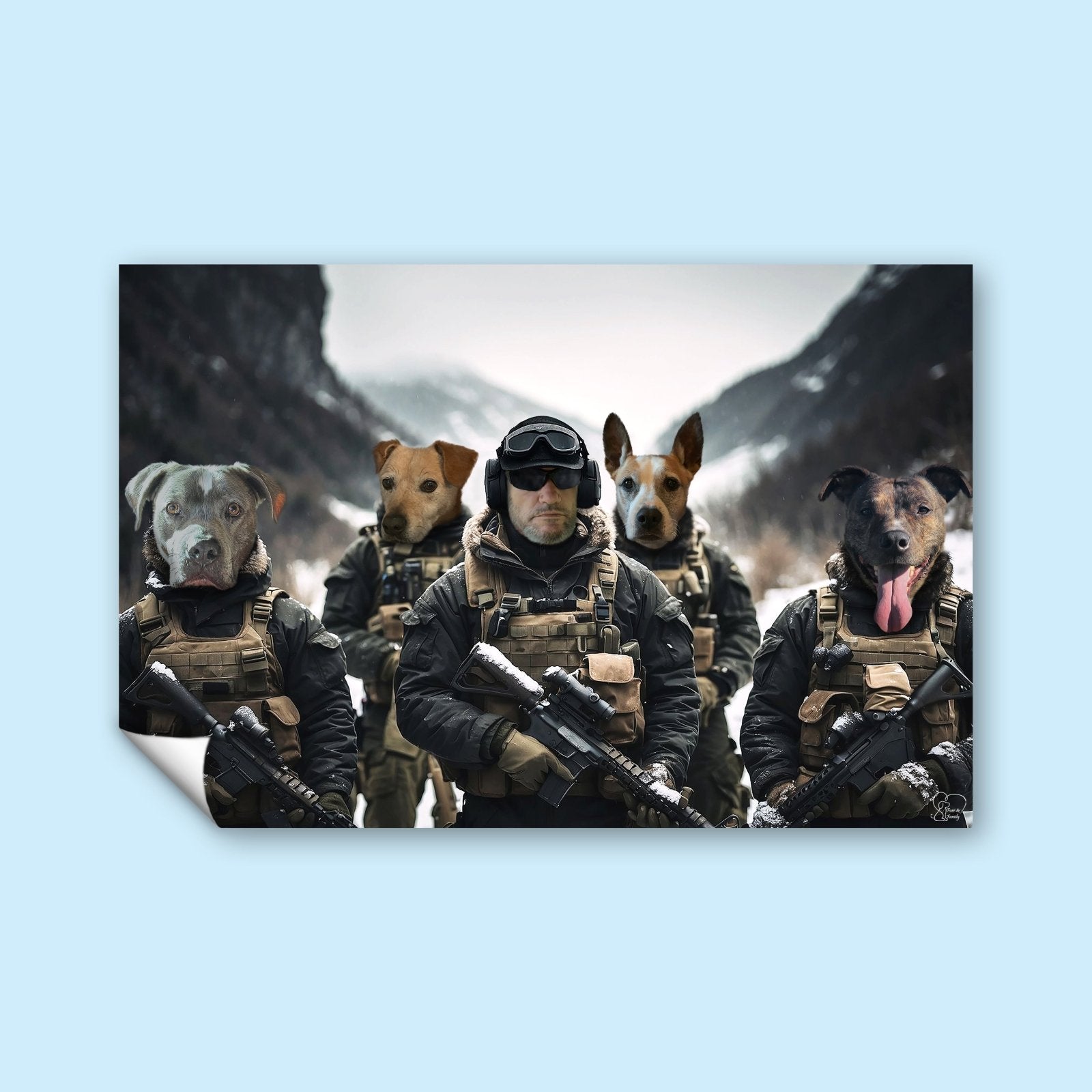 Elite Forces – Tactical Multi - Pet Portrait - 2 Pets - Furr and Family