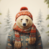 Personalized Ceramic Pet Christmas Theme Ornament - Custom Christmas Ceramic Ornament