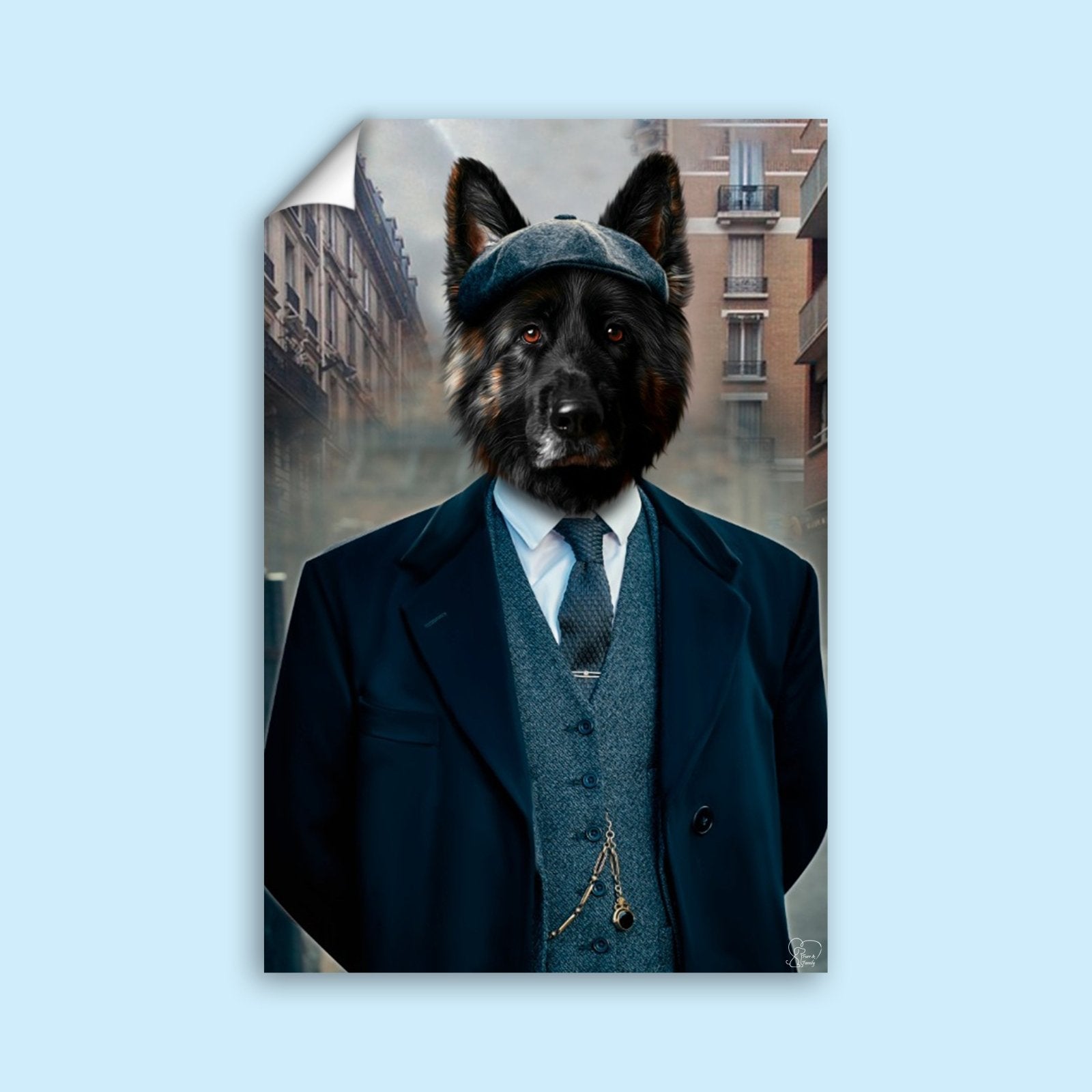 Thomas Shelby - Peaky Blinders - Custom Pet Portrait - 1 Pet - Furr and Family