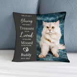 Pet Memorial Pillow with Dog Portrait Personalized Sympathy Gift for Loss of Pet