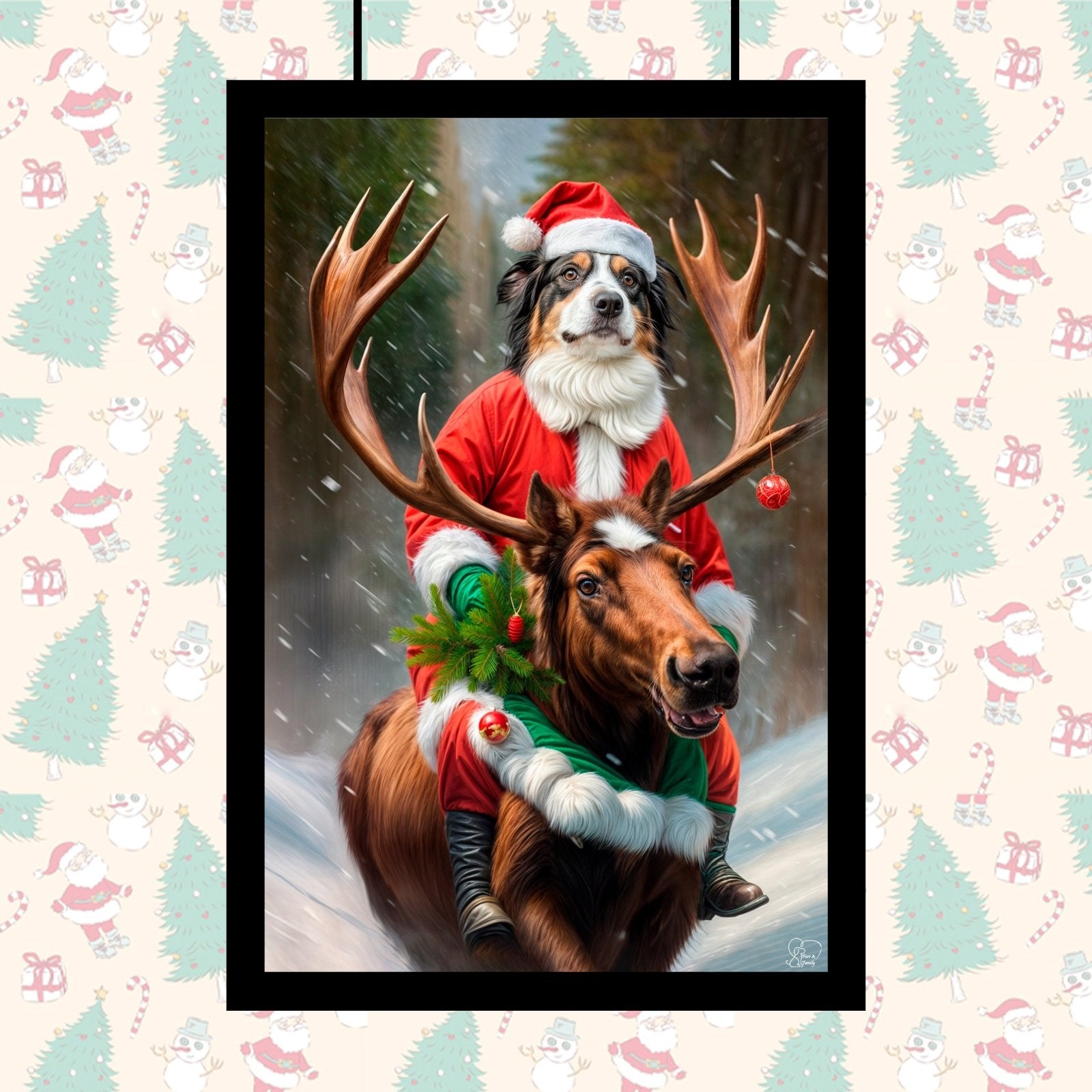 Mr Santa Claus – Christmas Santa Pet Portrait - 1 Pet - Furr and Family