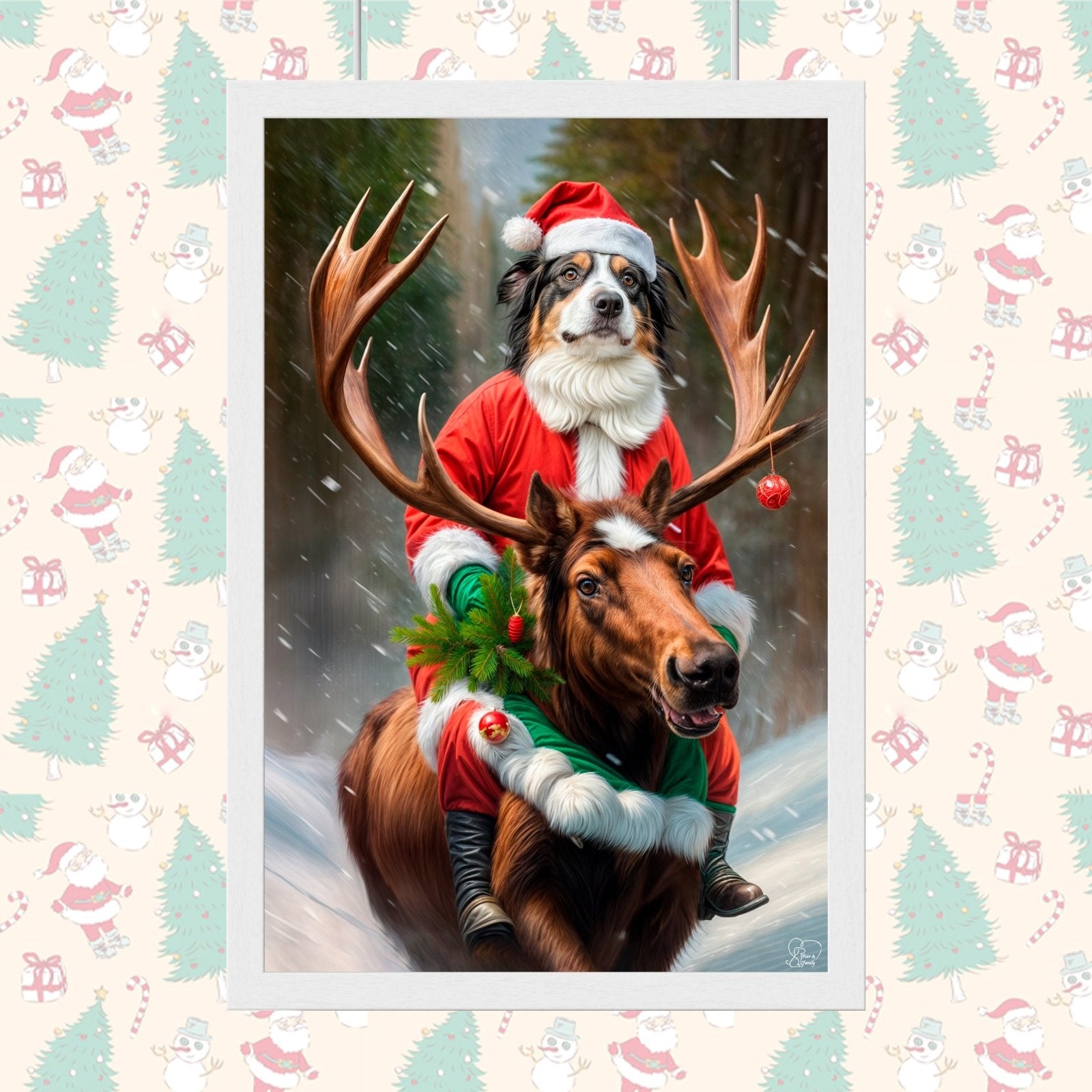 Mr Santa Claus – Christmas Santa Pet Portrait - 1 Pet - Furr and Family