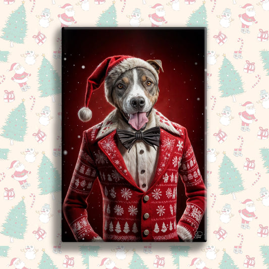 Mr Santa Claus – Christmas Santa Pet Portrait - 1 Pet - Furr and Family