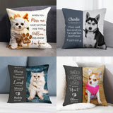 Pet Memorial Pillow with Dog Portrait Personalized Sympathy Gift for Loss of Pet