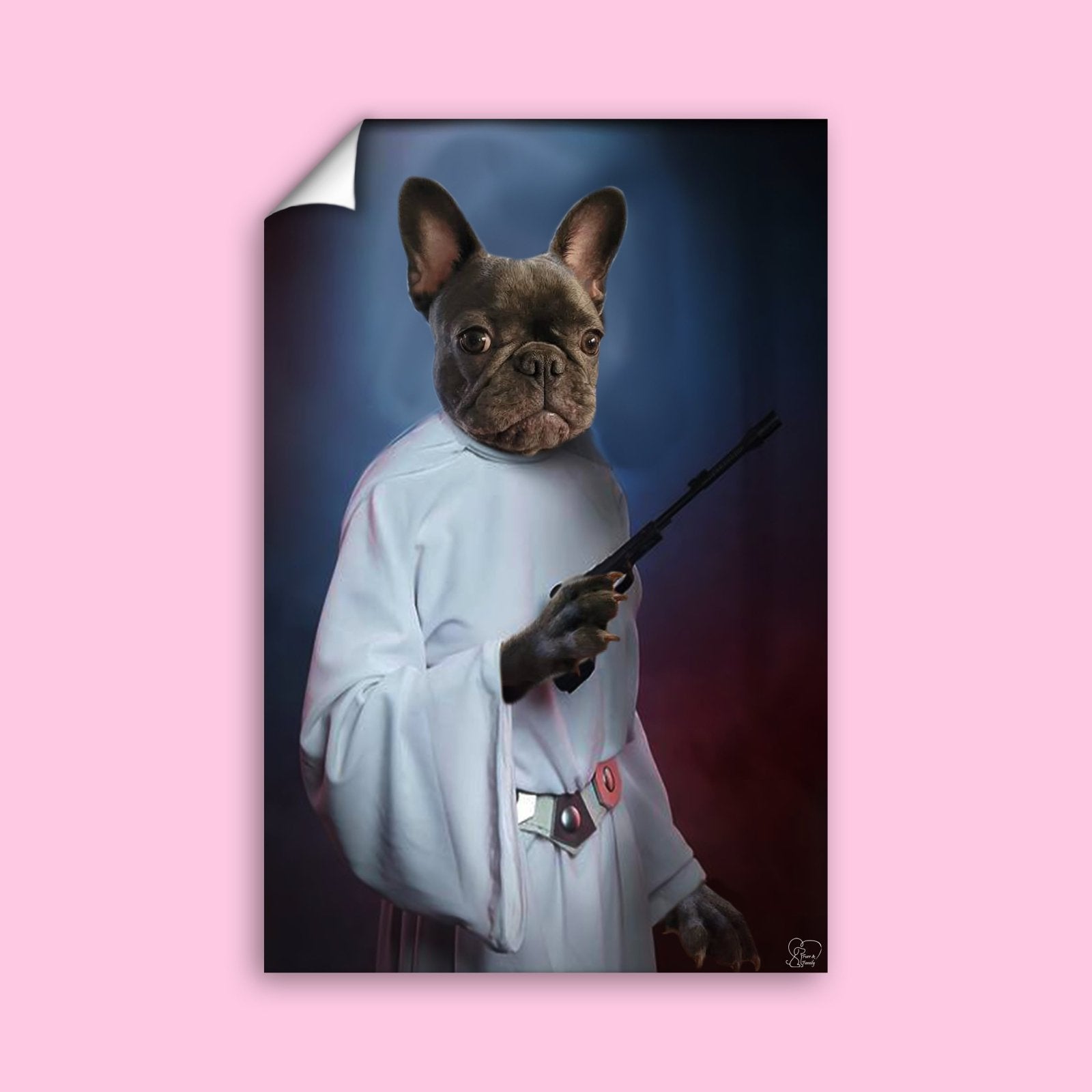 Princess Leia Star Wars - Custom Pet Portrait - 1 Pet - Furr and Family