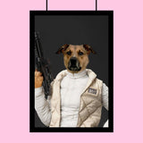 Personalized Princess Leia Pet Portrait - Star Wars Gift - 1 Pet - Furr and Family