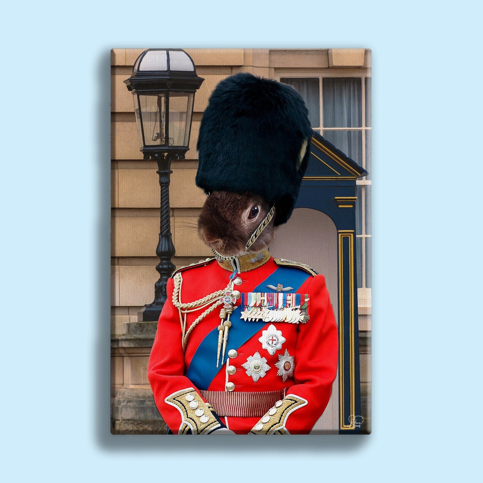 The Queens Gaurd Pet Soldier - Custom Pet Portrait - 1 Pet - Furr and Family