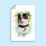 Soft Watercolor Pet Portrait - Custom Pet Artwork