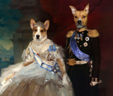 Royal Pair – Custom Multi-Pet Portrai
