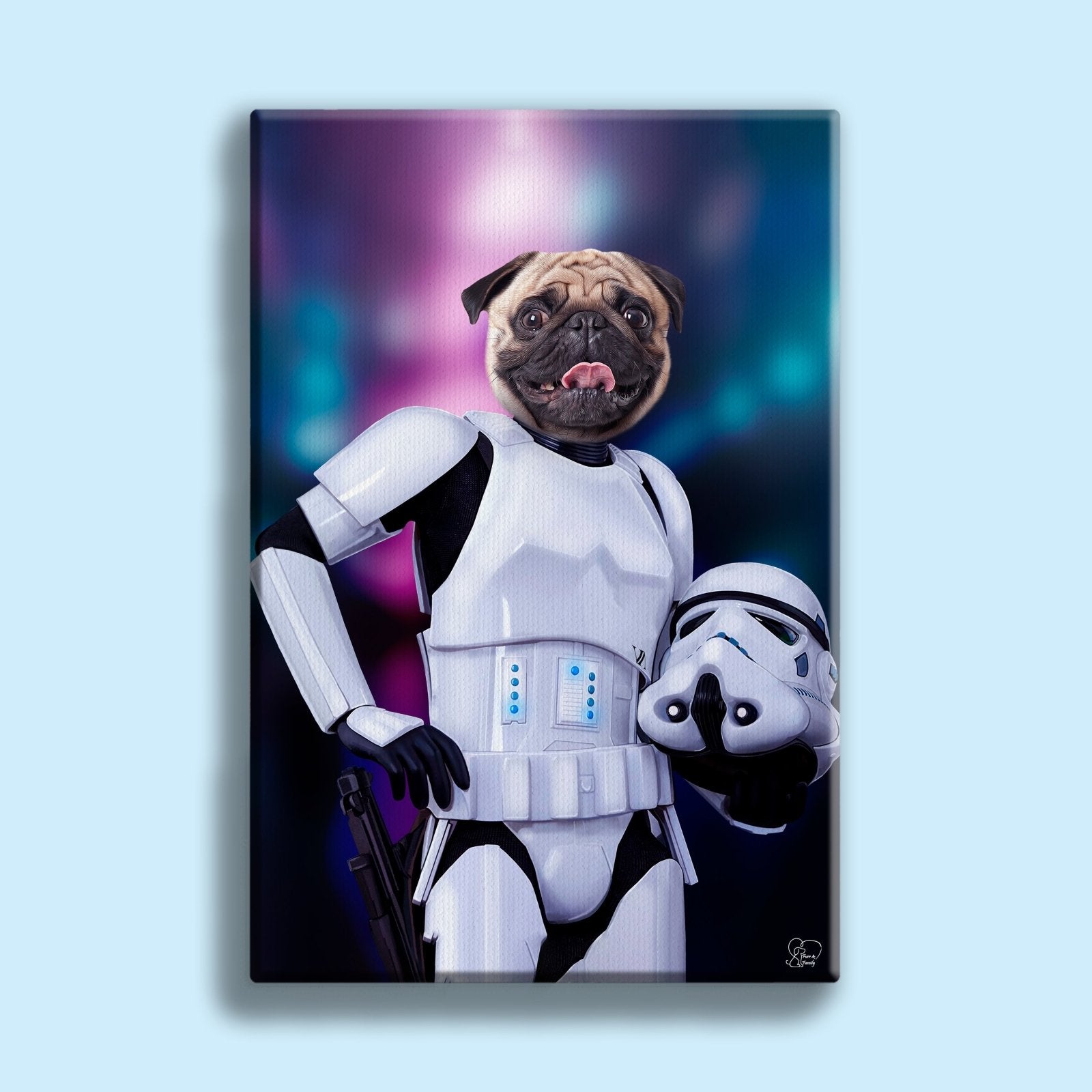 Storm Trooper Star Wars - Custom Pet Portrait - 1 Pet - Furr and Family