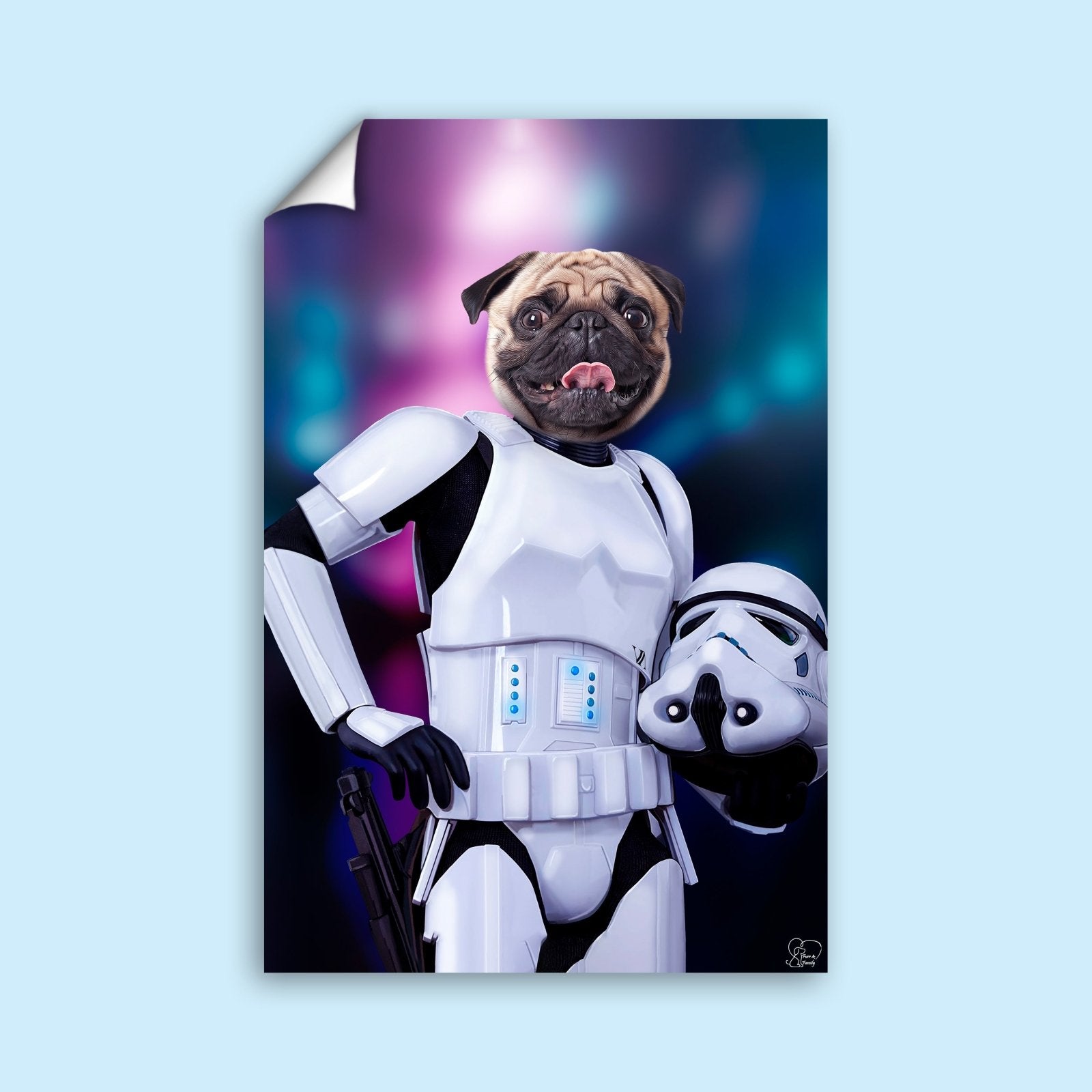 Storm Trooper Star Wars - Custom Pet Portrait - 1 Pet - Furr and Family