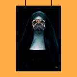 The Nun Halloween Pet Portrait - Custom Pet Portrait - 1 Pet - Furr and Family