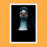 The Nun Halloween Pet Portrait - Custom Pet Portrait - 1 Pet - Furr and Family