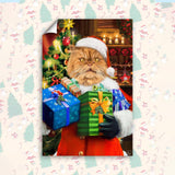 Holiday Cheer Pet Portrait – Santa’s Little Gift Giver - 1 Pet - Furr and Family