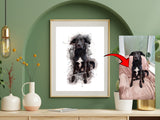 Soft Watercolor Pet Portrait - Custom Pet Artwork