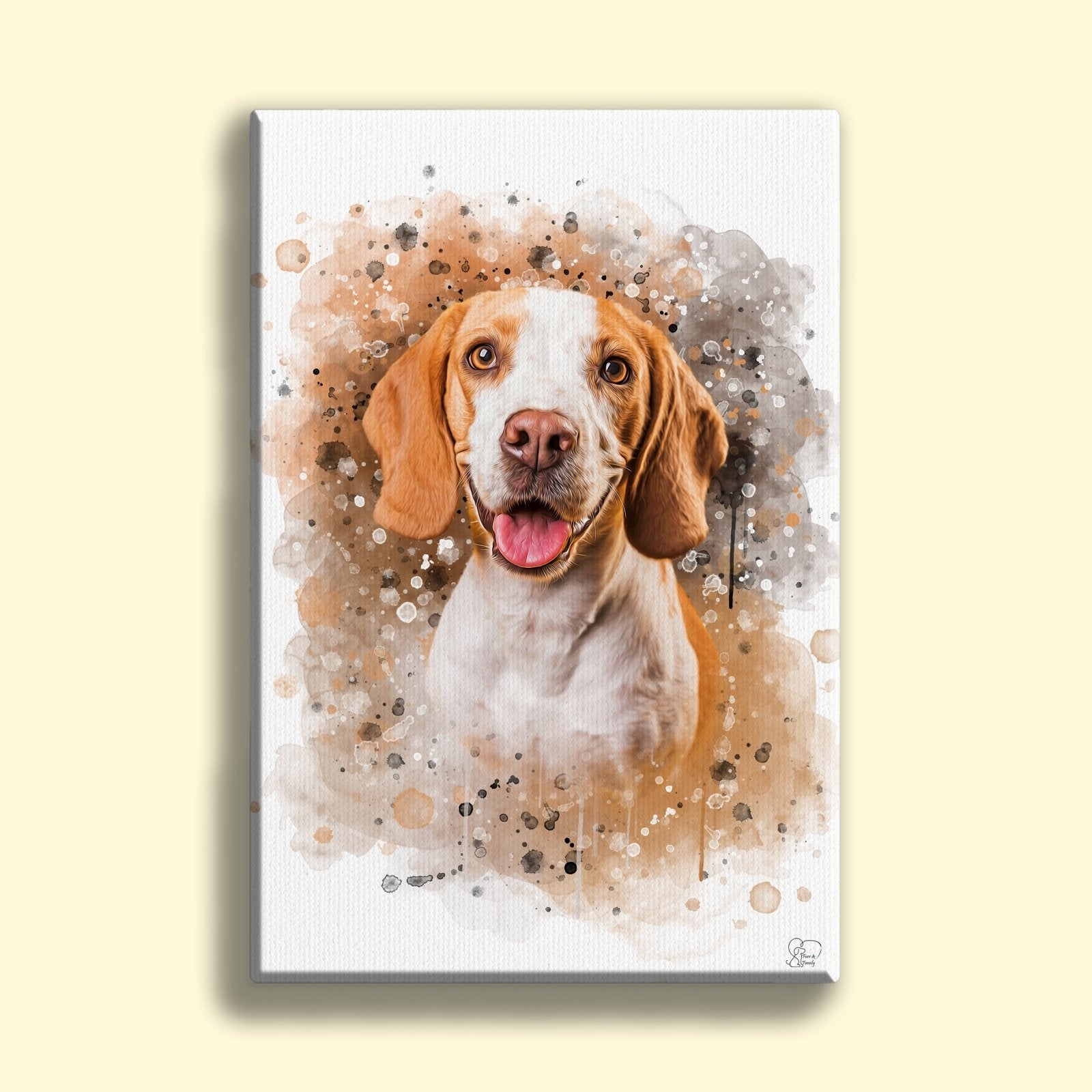 Custom Watercolor Pet Portrait - Custom Pet Portrait - 1 Pet - Furr and Family
