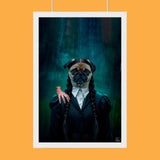 Wednesday Frankenstein Pet Portrait – Halloween Custom Pet Portrait - 1 Pet - Furr and Family